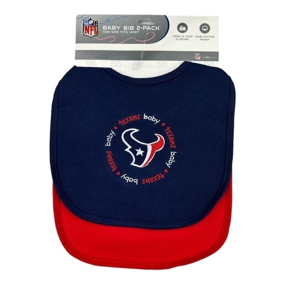 Baby Fanatic NFL Texans Baby Bib Pack OS - Picture 2 of 8
